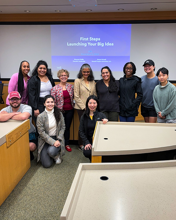 Shannon at the Duke University Fuqua Business school